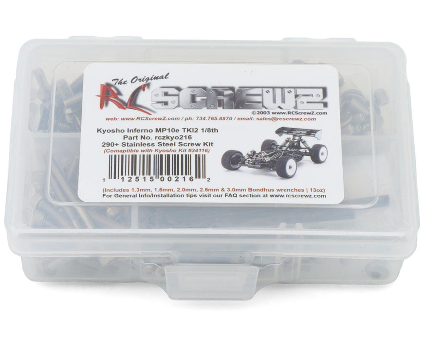 RC Screwz RCZKYO216 Kyosho Inferno MP10e TKi2 Stainless Steel Screws Kit