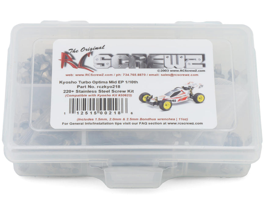 RC Screwz RCZKYO218 Kyosho Turbo Optima Mid EP Stainless Steel Screws Kit