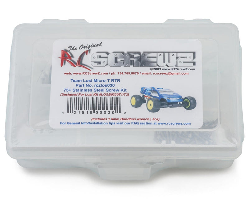 RC Screwz RCZLOS030 Losi® Micro-T™ Stainless Screw Kits