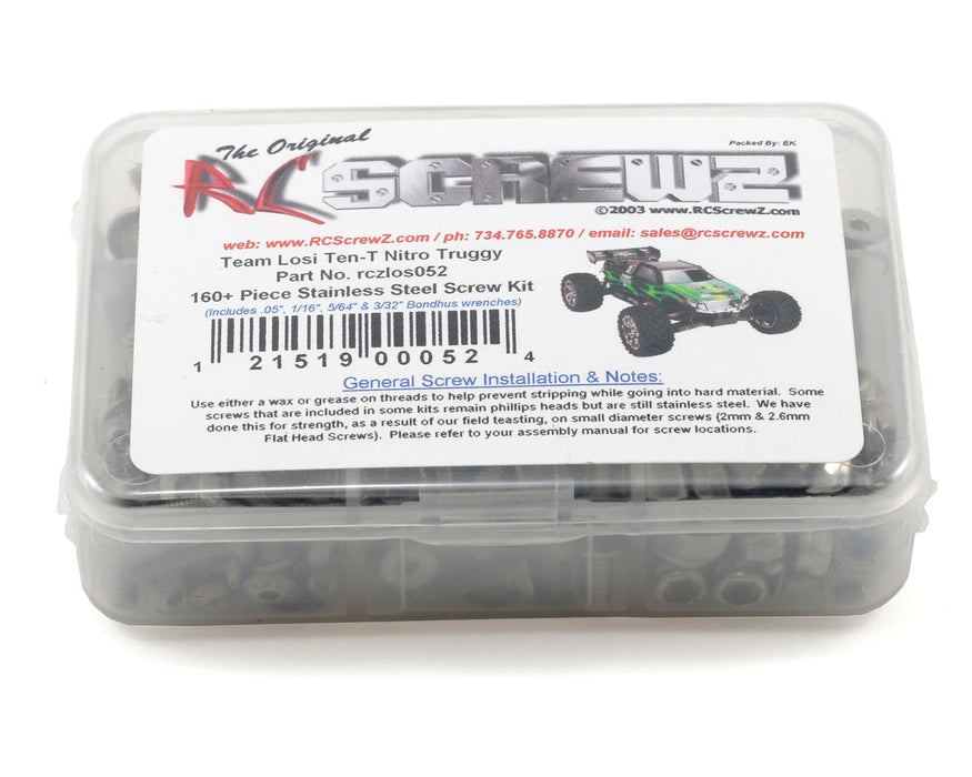 RC Screwz RCZLOS052 Team Losi Ten-T Stainless Steel Screw Kit