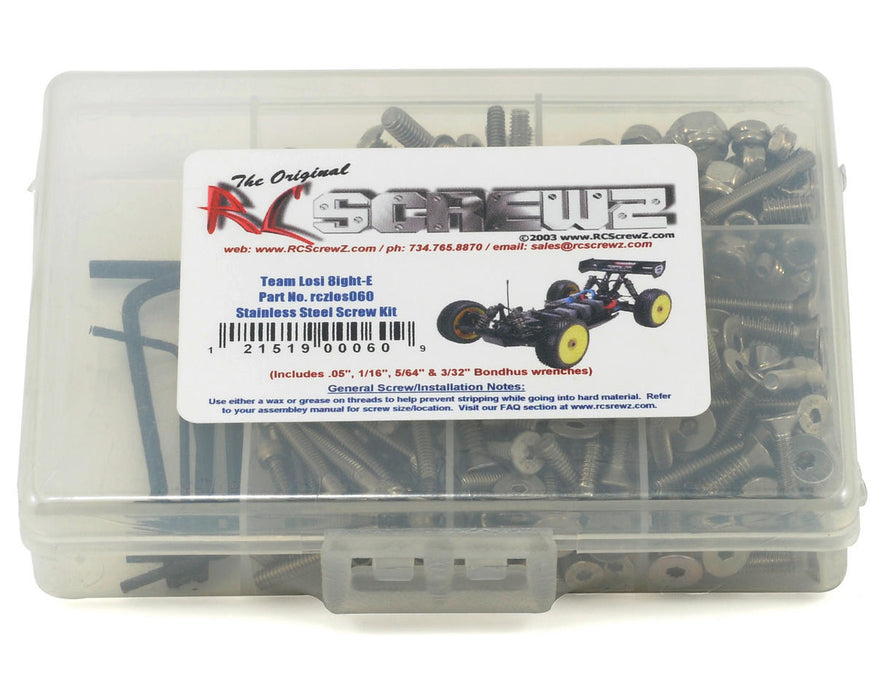 RC Screwz RCZLOS060 Team Losi 8ight-E Stainless Steel Screw Kit