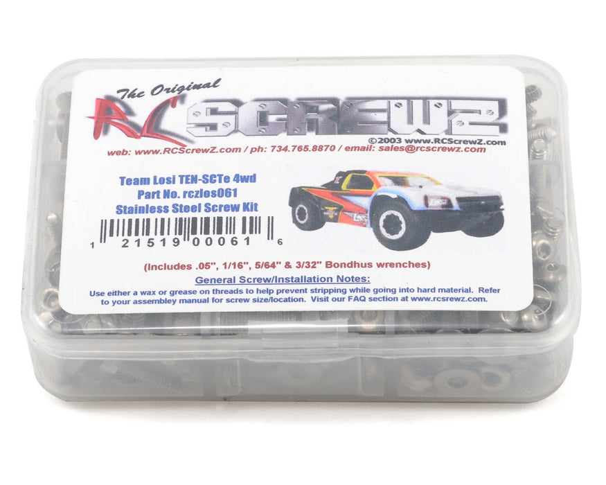 RC Screwz RCZLOS061 Team Losi TEN-SCTE Stainless Steel Screw Kit