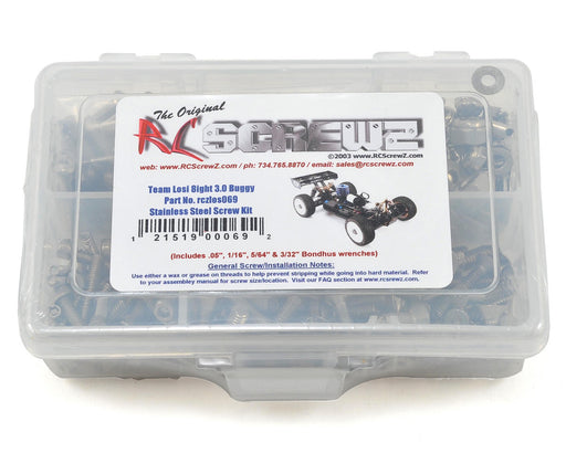 RC Screwz RCZLOS069 Losi 8ight 3.0 Stainless Steel Screw Kit