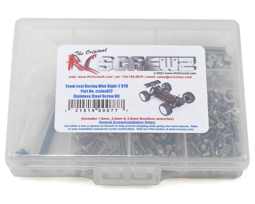 RC Screwz RCZLOS077 Losi Mini 8ight-T Stainless Steel Screw Kit