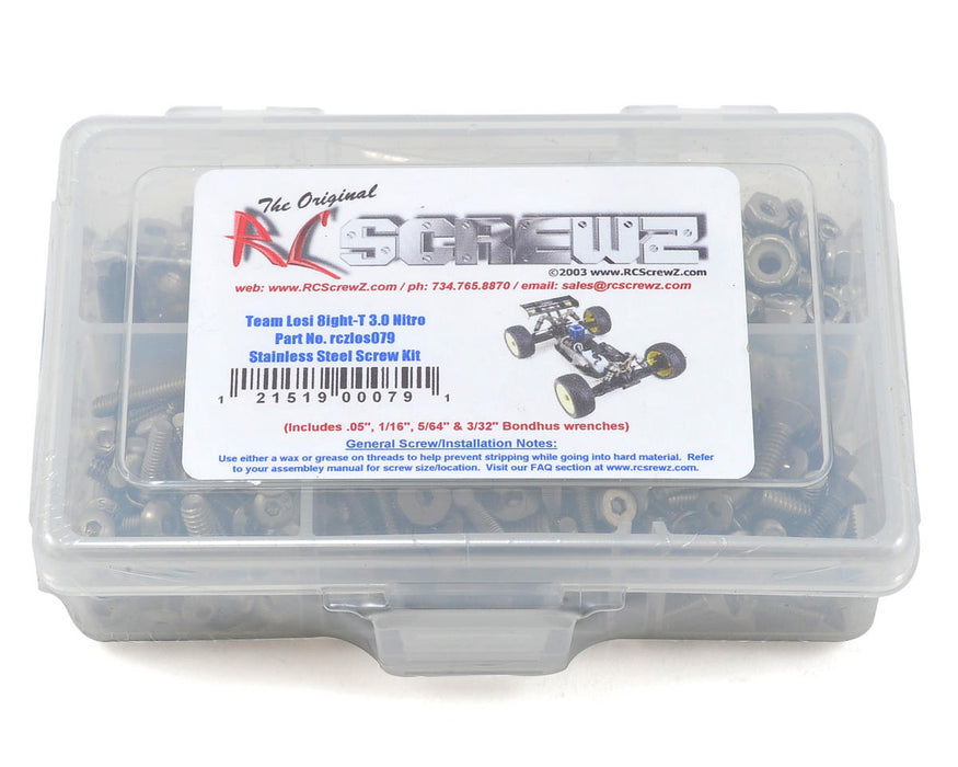 RC Screwz RCZLOS079 Losi 8ight-T 3.0 Nitro Stainless Steel Screw Kit