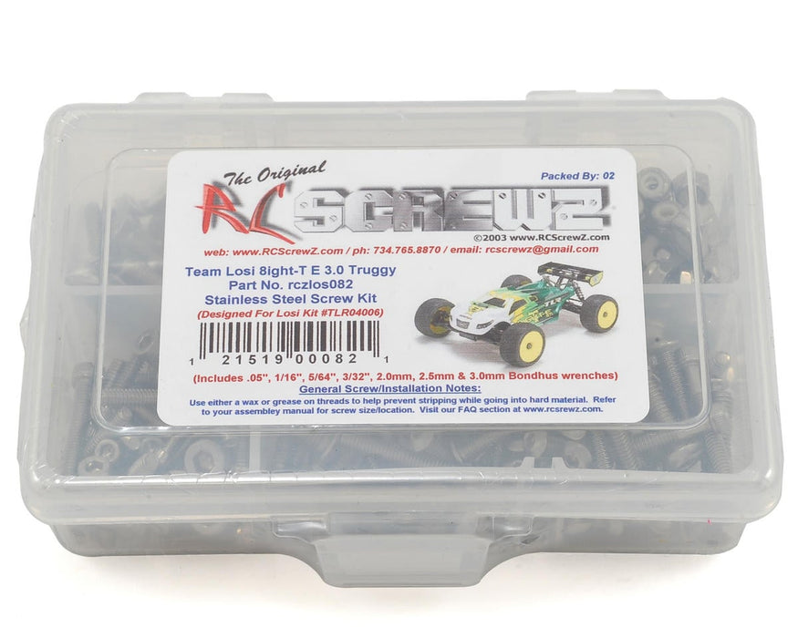 RC Screwz RCZLOS082 Team Losi 8IGHT-T E 3.0 Stainless Screw Kit
