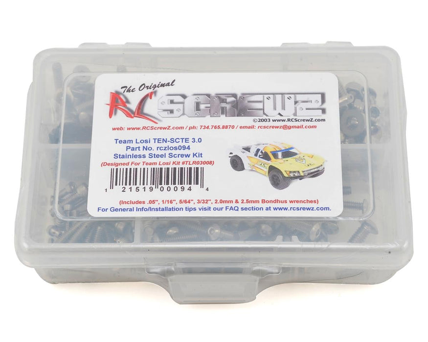 RC Screwz RCZLOS094 Team Losi TEN SCTE 3.0 Stainless Screw Kit