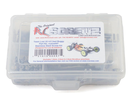 RC Screwz RCZLOS097 Team Losi 22 4.0 2wd Stainless Steel Screw Kit