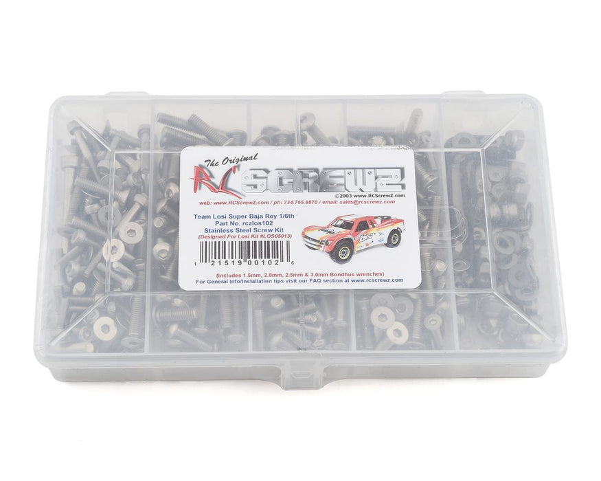 RC Screwz RCZLOS102 Losi Super Baja Rey 1/6th Stainless Screw Kit