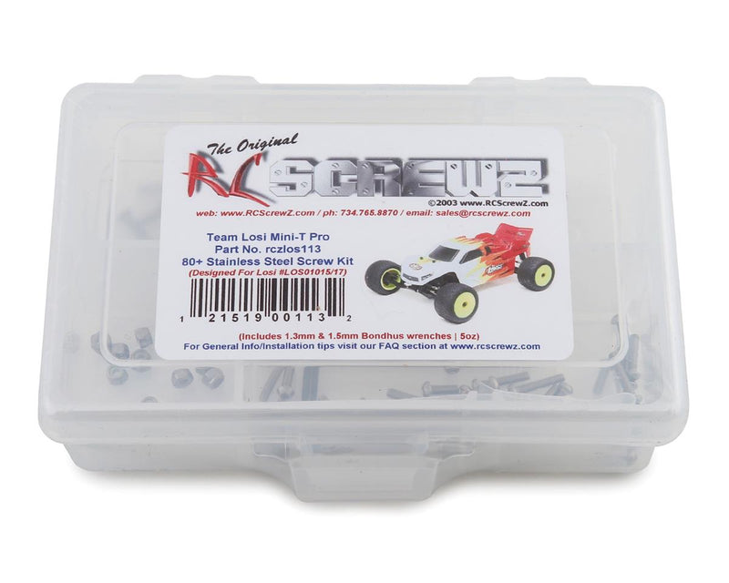 RC Screwz RCZLOS113 Losi Mini-T 2.0 2wd Stainless Steel Screw Kit
