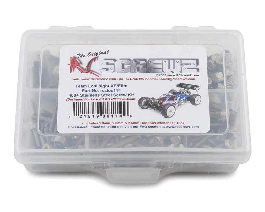 RC Screwz RCZLOS114 Losi 8IGHT XE/Elite Stainless Steel Screw Kit