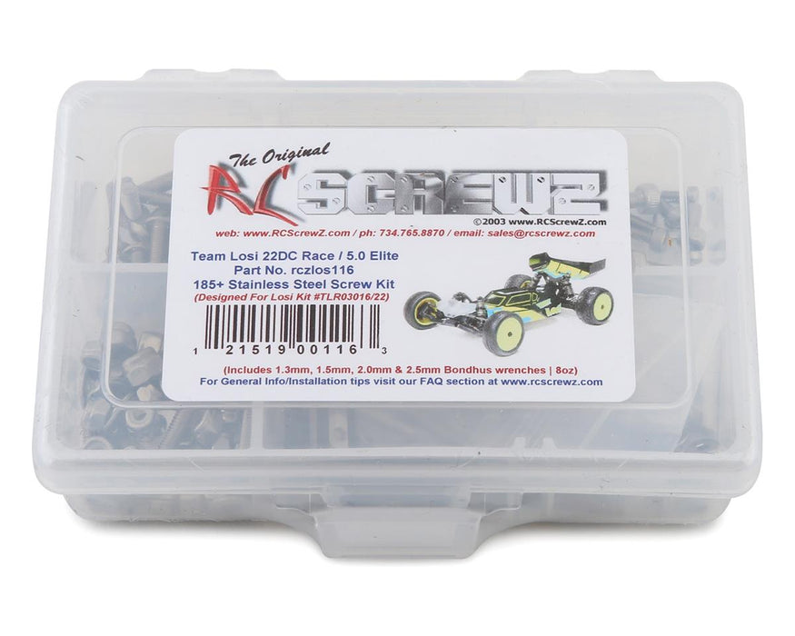 RC Screwz RCZLOS116 Losi 22DC Race/5.0 Elite Buggy Stainless Steel Screw Kit