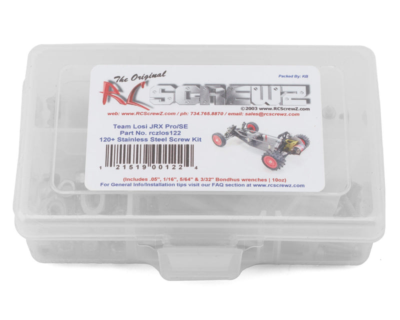 RC Screwz RCZLOS122 Losi 1/10 JRX Pro/SE Stainless Steel Screw Kit