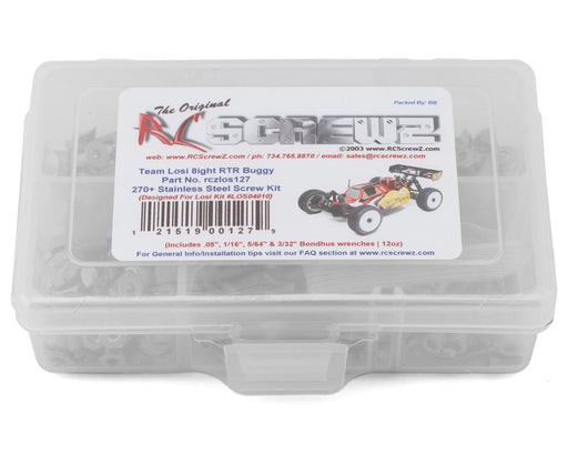 RC Screwz RCZLOS127 Team Losi 8IGHT 4WD RTR Stainless Steel Screw Kit