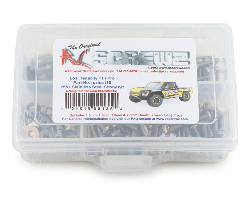 RC Screwz RCZLOS135 Losi Tenacity TT Pro Stainless Steel Screw Kit