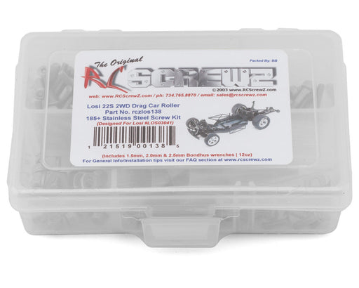 RC Screwz RCZLOS138 Losi 1/10 22S No Prep Drag Car Roller Stainless Steel Screw Kit