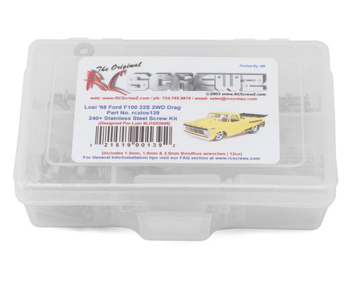 RC Screwz RCZLOS139 Team Losi 68 Ford F100 22S No Pre Drag Truck Stainless Steel Screw Kit