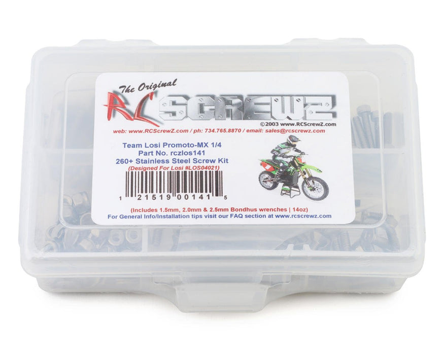 RC Screwz RCZLOS141 Team Losi 1/4 Promoto-MX Motorcycle Stainless Steel Screw Kit