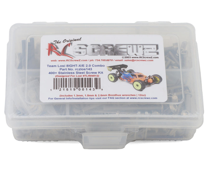 RC Screwz RCZLOS143 Team Losi 8IGHT-X/E 2.0 4x4 Stainless Steel Screw Kit