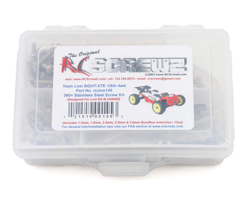 RC Screwz RCZLOS145 Team Losi 8IGHT-XTE 1/8 4WD Buggy Stainless Steel Screw Kit
