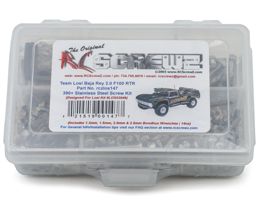 RC Screwz RCZLOS147 Losi® Baja Rey™ 2.0 F100 RTR Stainless Steel Screw Kit