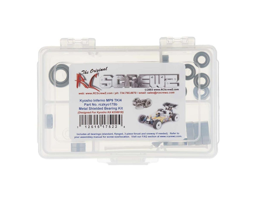 RC Screwz RCZLOS175B Kyosho MP9 TKI4 Metal Shielded Bearing Kit
