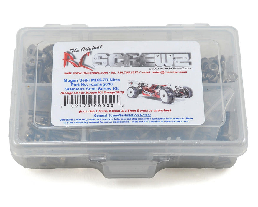 RC Screwz RCZMUG030 Mugen MBX7R Stainless Steel Screw Kit