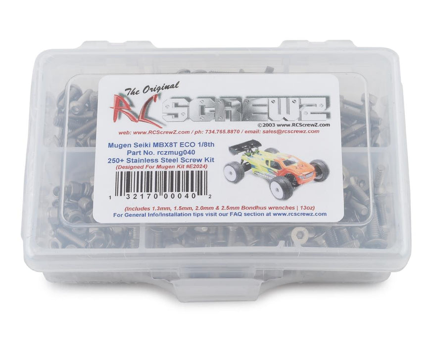 RC Screwz RCZMUG040 Mugen MBX8T ECO Stainless Steel Screw Kit