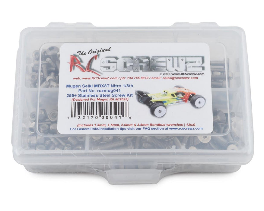 RC Screwz RCZMUG041 Mugen Seiki MBX8T Stainless Steel Screw Kit