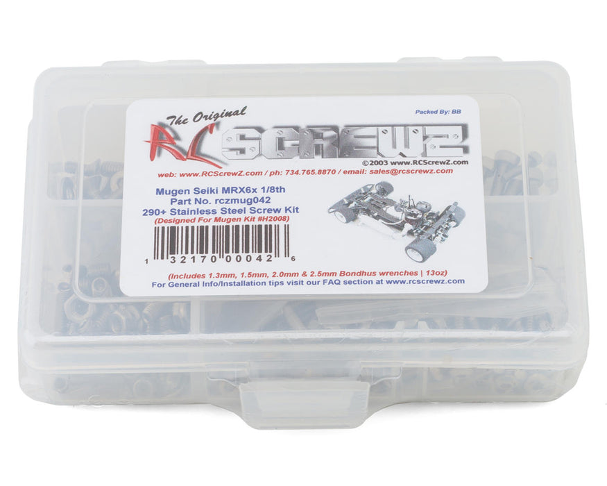 RC Screwz RCZMUG042 Mugen MRX6X Stainless Steel Screw Kit