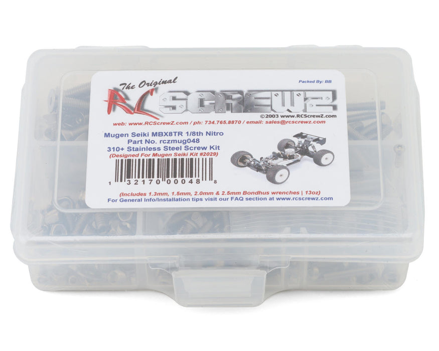 RC Screwz RCZMUG048 Mugen MBX8TR Stainless Steel Screw Kit