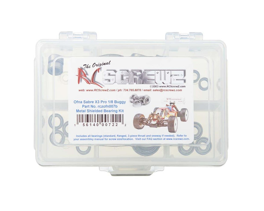 RC Screwz RCZOFN007B OFNA X3 Sabre Pro Precision Metal Shielded Bearing Kit