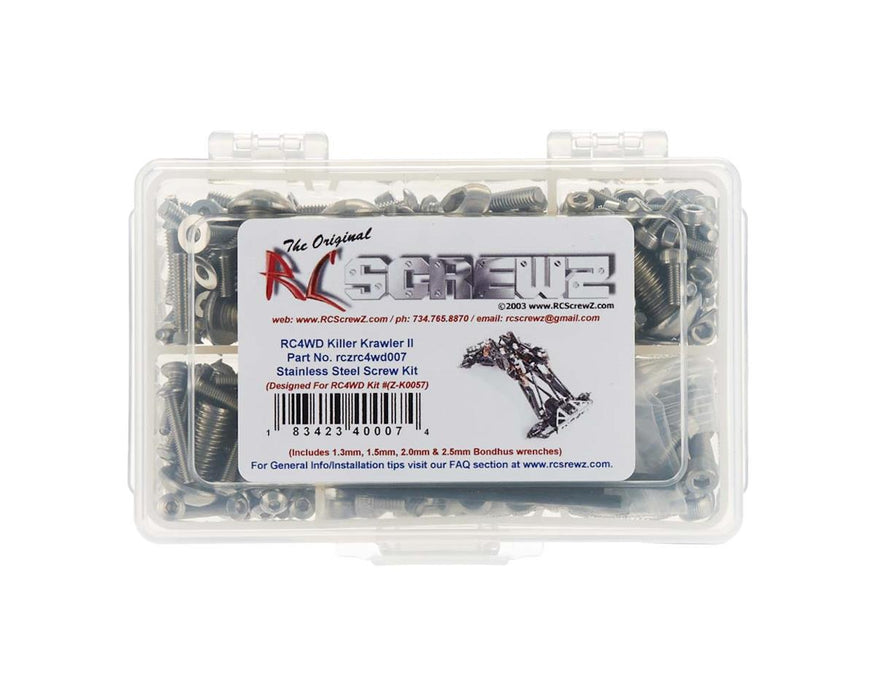 RC Screwz RCZRC4WD007 RC4WD Killer Krawler II Stainless Steel Screw Kit