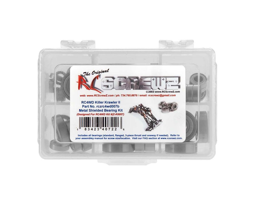 RC Screwz RCZRC4WD007B RC4WD Killer Krawler II Metal Shielded Bearing Kit
