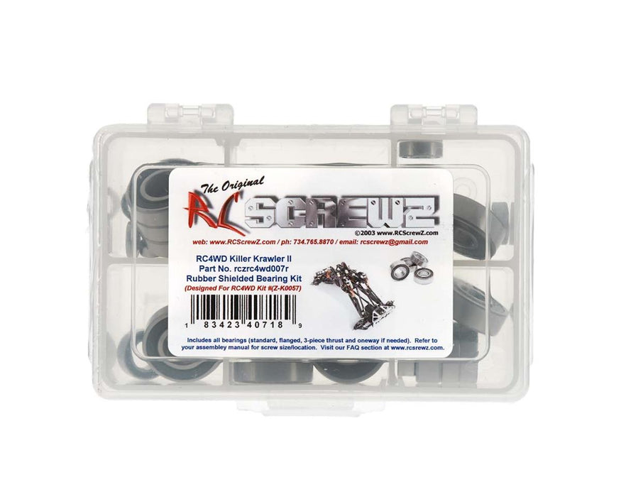 RC Screwz RCZRC4WD007R RC4WD Killer Krawler II Rubber Shielded Bearing Kit