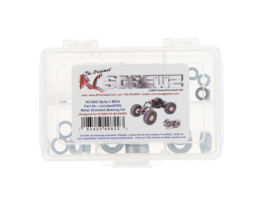 RC Screwz RCZRC4WD008B RC4WD Bully II MOA Metal Shielded Bearing Kit