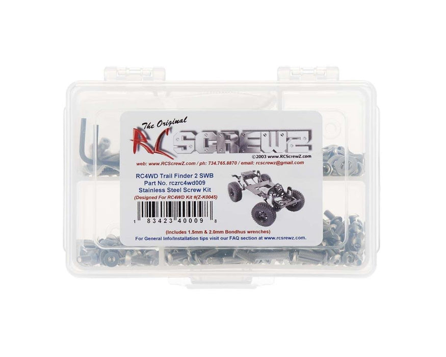 RC Screwz RCZRC4WD009 Trail Finder 2 SWB Stainless Steel Screw Kit