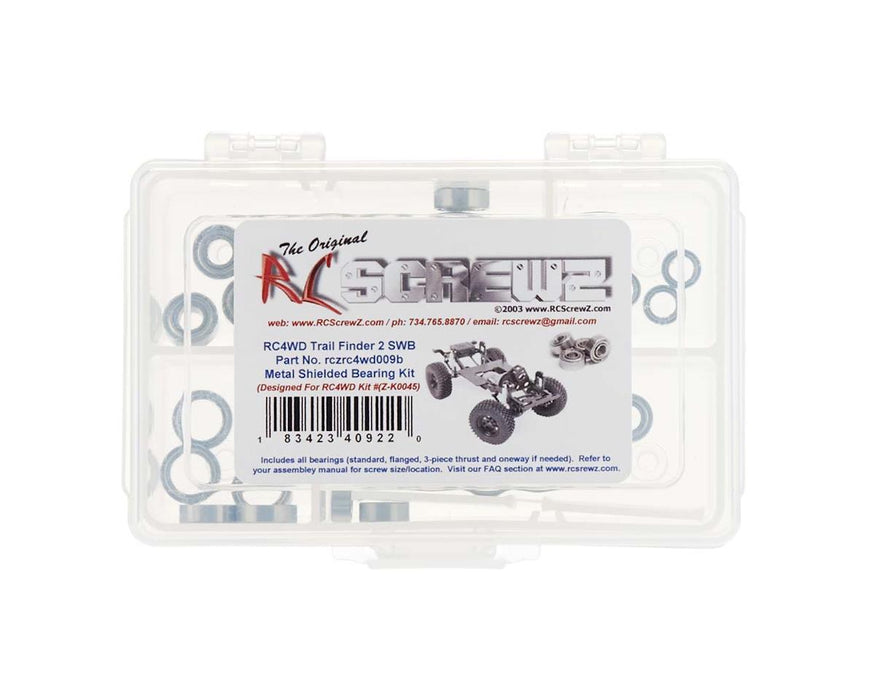 RC Screwz RCZRC4WD009B RC4WD Trail Finder 2 SWB Metal Shielded Bearing Kit