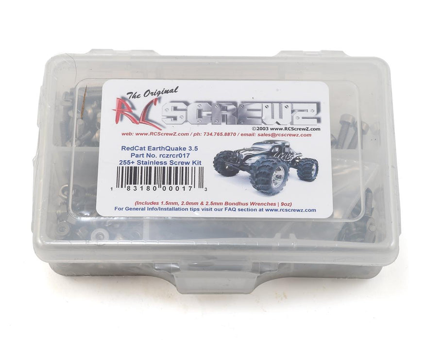 RC Screwz RCZRCR017 RedCat Racing Earthquake 3.5 Stainless Steel Screw Kit