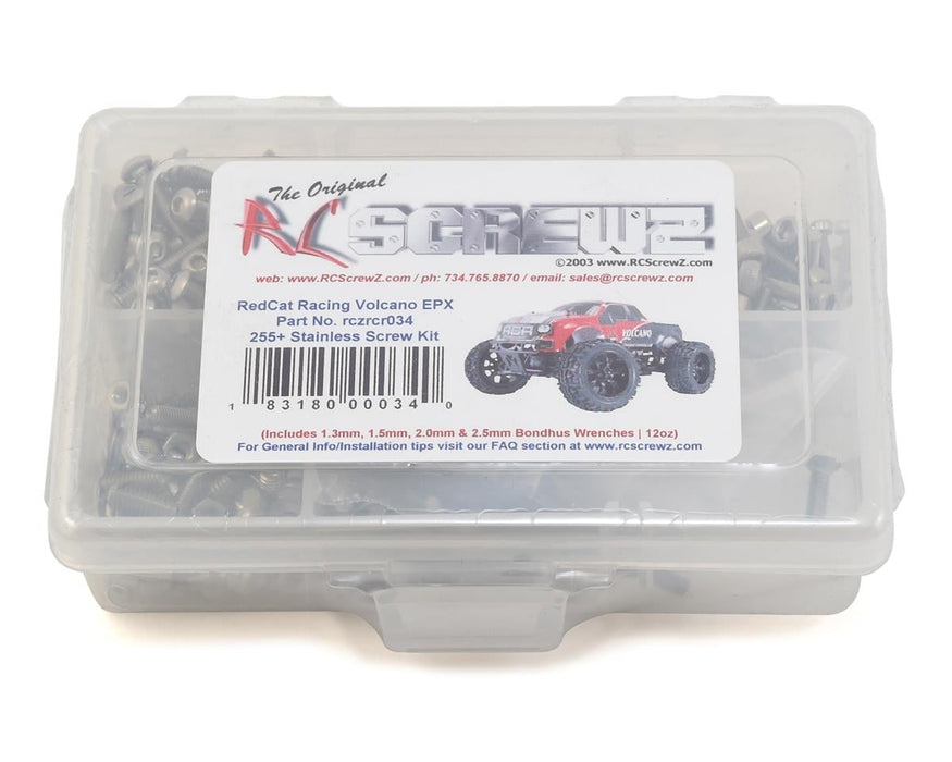 RC Screwz RCZRCR034 RedCat Racing Volcano EPX Stainless Steel Screw Kit