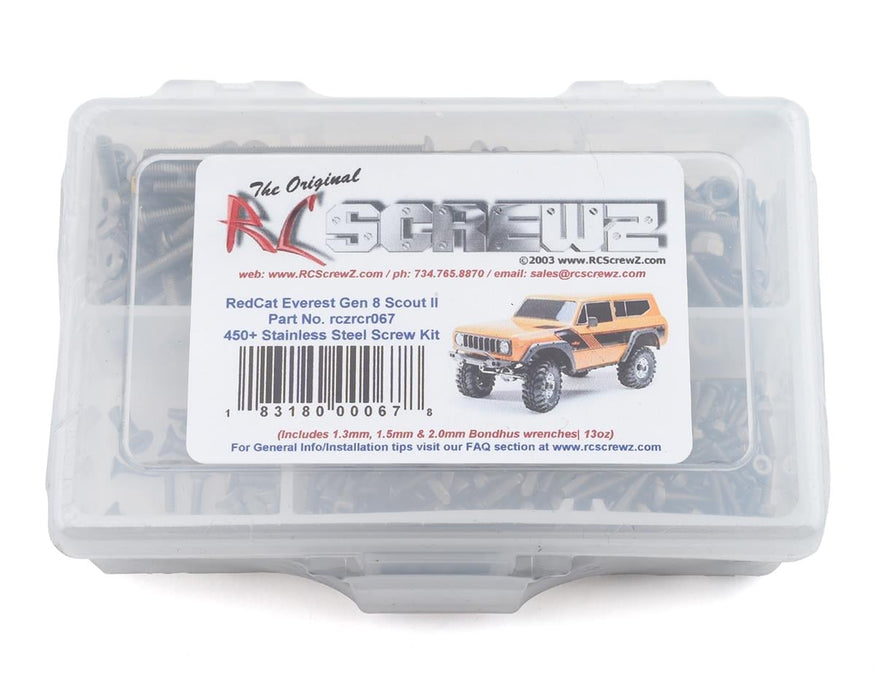 RC Screwz RCZRER067 Redcat Racing Gen 8 Scout Stainless Steel Screw Kit