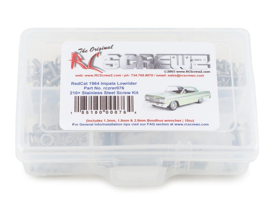 RC Screwz RCZRER076 RedCat SixtyFour Impala Lowrider Stainless Steel Screw Kit