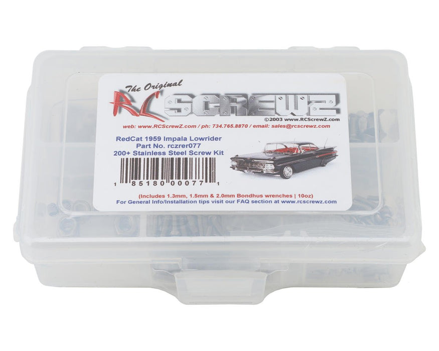 RC Screwz RCZRER077 RedCat Racing 1959 Impala Lowrider Stainless Steel Screw Kit