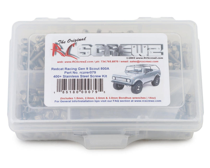 RC Screwz RCZRER079 Redcat Gen 9 Scout 800A Stainless Steel Screw Kit