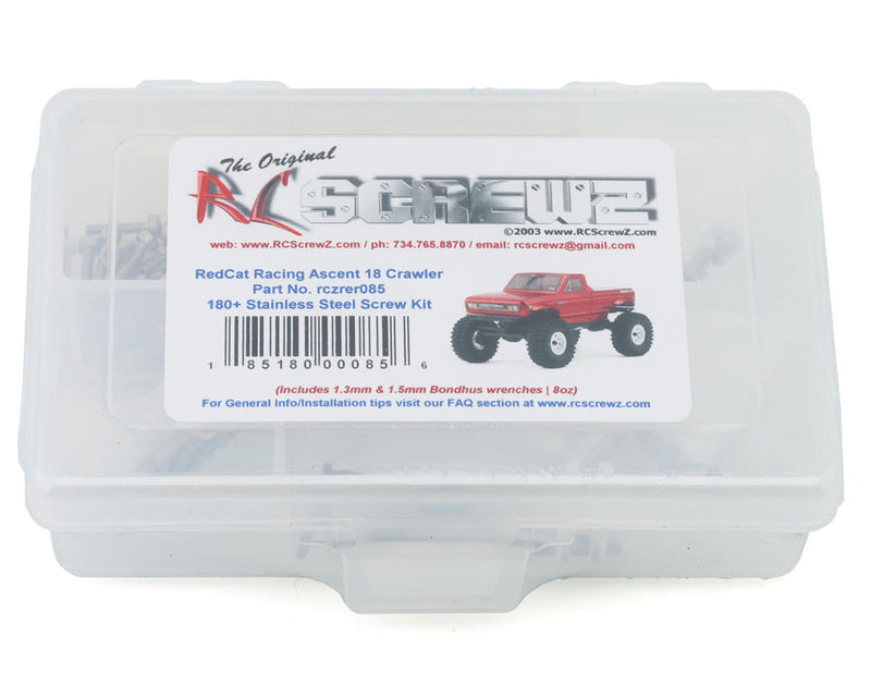 RC Screwz RCZRER085 Redcat Racing Ascent 18 Micro Crawler Stainless Steel Screw Kit