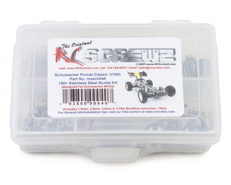 RC Screwz RCZSCH040 Schumacher ProCat Classic Stainless Steel Screw Kit