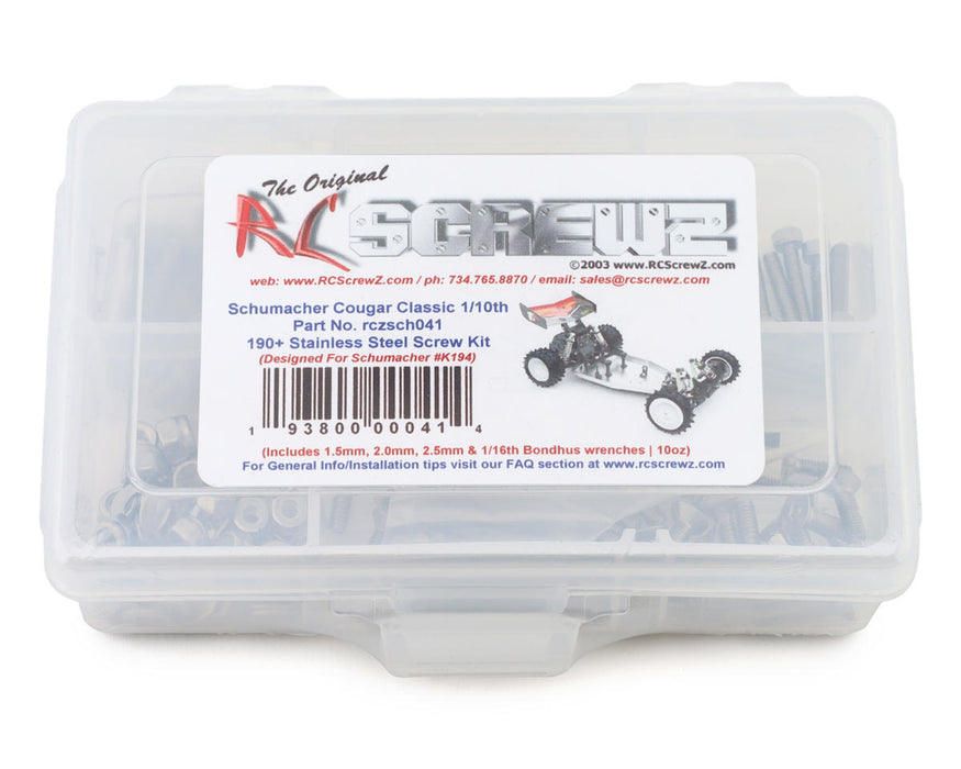 RC Screwz RCZSCH041 Schumacher Cougar Classic Stainless Steel Screw Kit