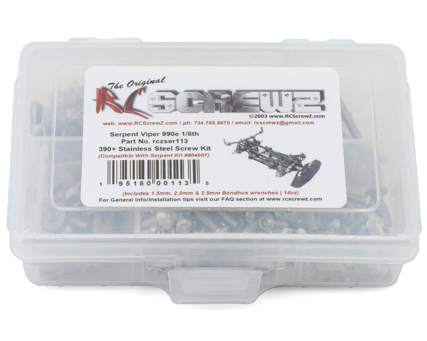 RC Screwz RCZSER113 Serpent Viper 990E Stainless Steel Screws Kit