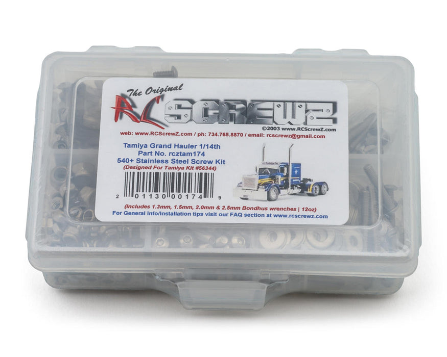 RC Screwz RCZTAM174 Tamiya Grand Hauler Stainless Steel Screw Kit