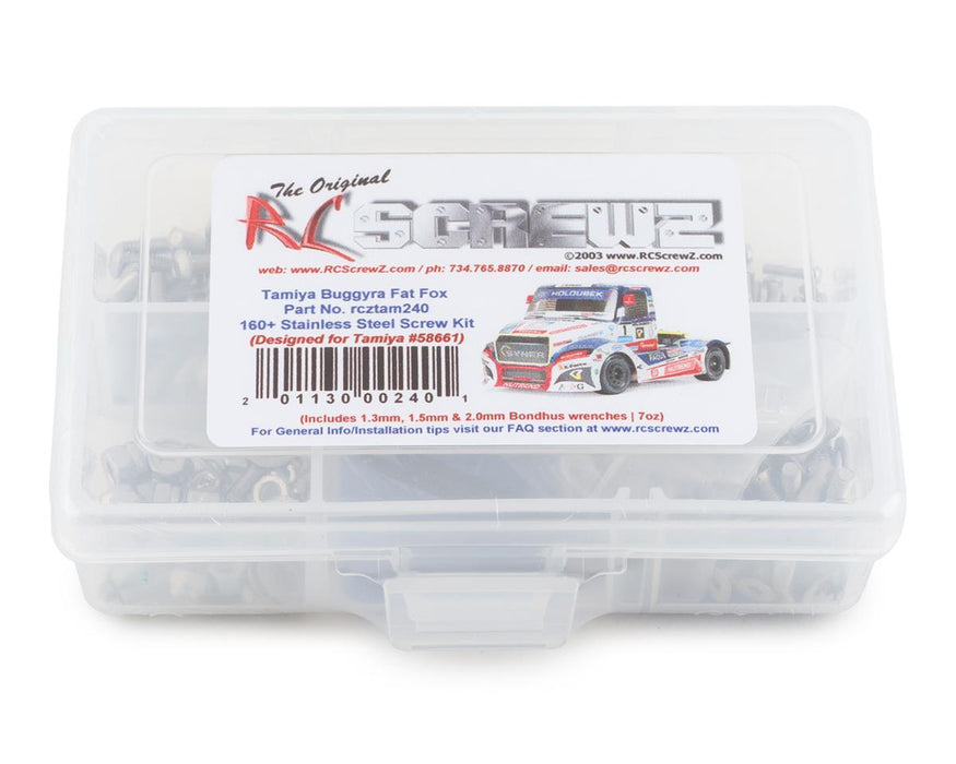 RC Screwz RCZTAM240 Tamiya Buggyra Fat Fox Stainless Steel Screw Kit